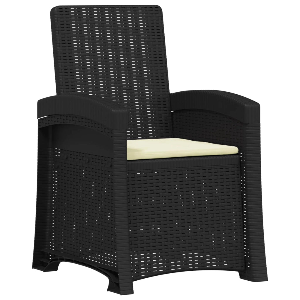 Set da Pranzo per Giardino 9 pz Antracite e Crema PP 3430151