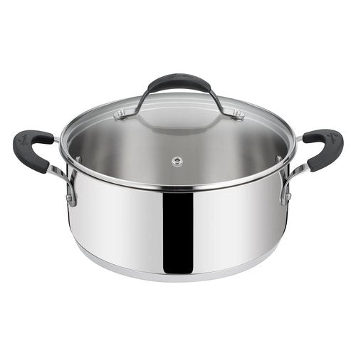 Casseruola lagostina 012896032426 tempra semi fonda con coperchio acci