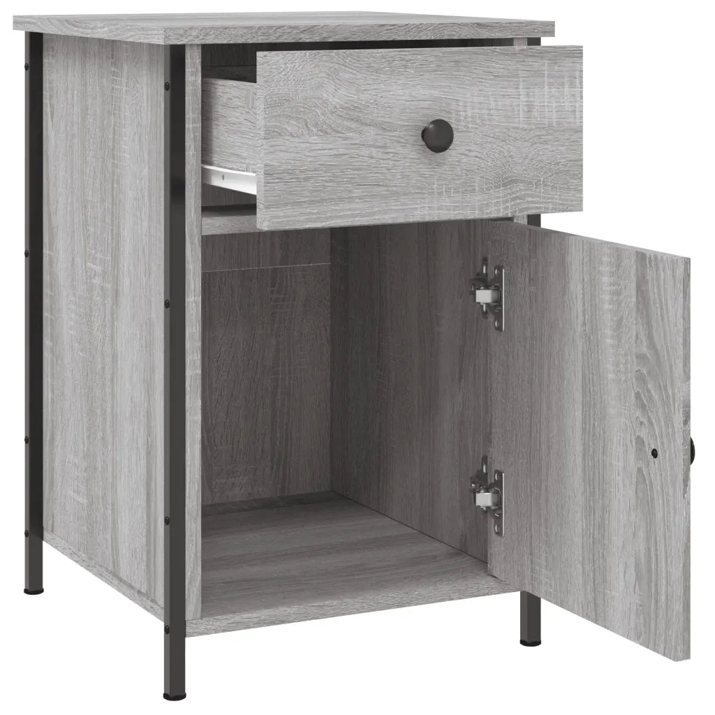 Comodini 2 pz-Set di 2 Tavolino da notte Grigio Sonoma 40x42x60 cm in Legno Multistrato 333171