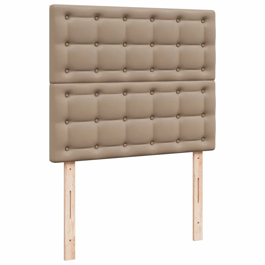 vidaXL Struttura Letto Pouf con Materasso 120x200 cm Similpelle