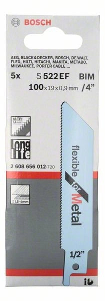 2608656012 - Set 5 lame per sega universale S 522 EF Flexible for Metal