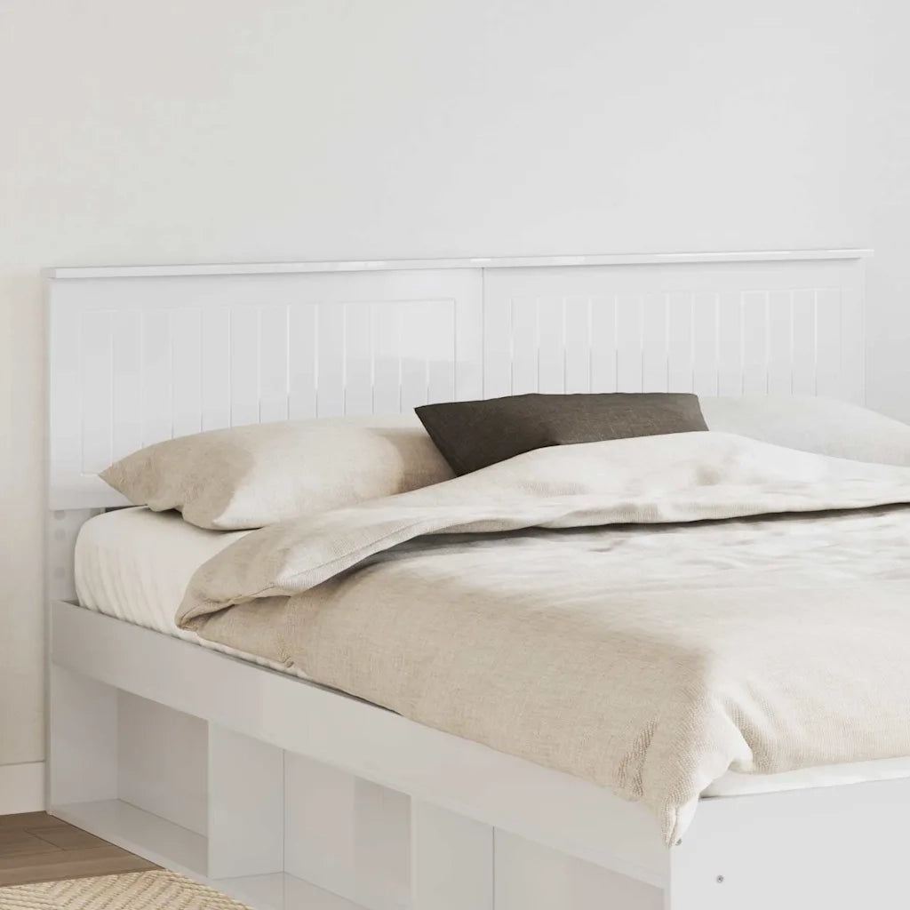 Testiera-Testata-Testiera Decorativa Bianco Lucido 160 cm Legno multistrato 706886