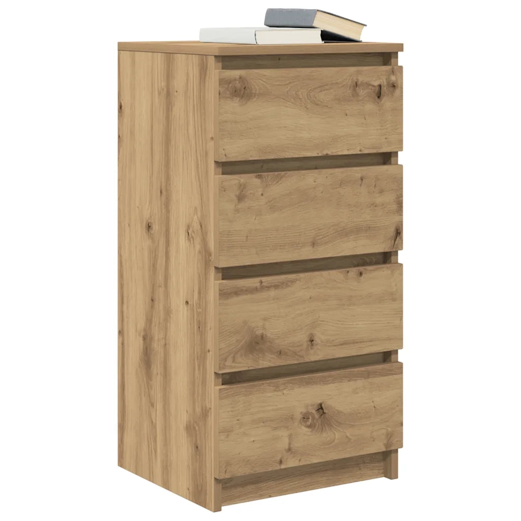 Credenza Rovere Artigianale 37,5x35x76 cm in Legno Multistrato