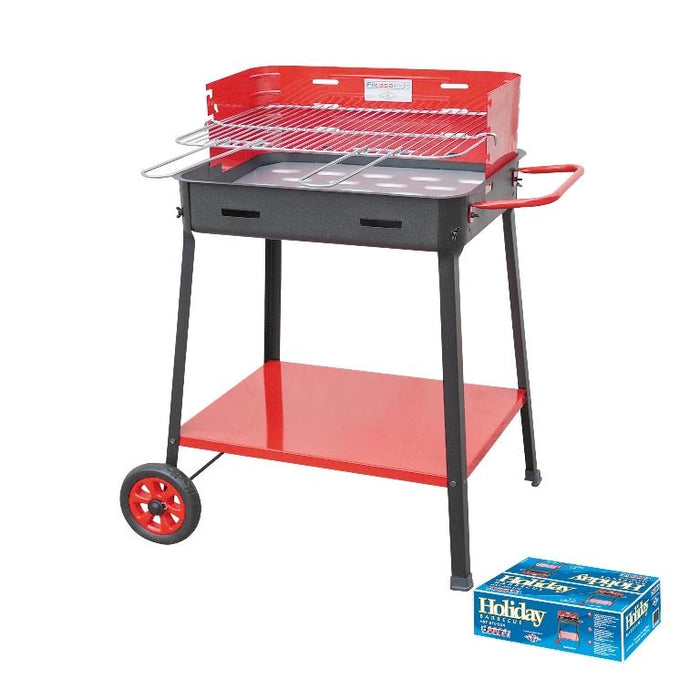 Barbecue fornacella a carbonella holiday con ruote 80 cm