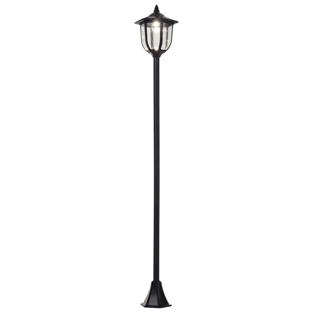 Lampada da giardino LED a energia solare ¨C zephmum ¨C nero 177 cm
