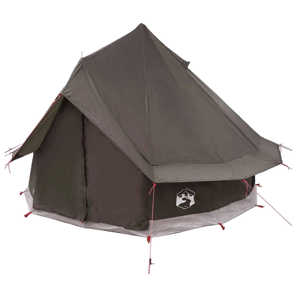 Tenda Tipi Marrone Grigio 250 x 250 cm Poliestere e Acciaio 42029022