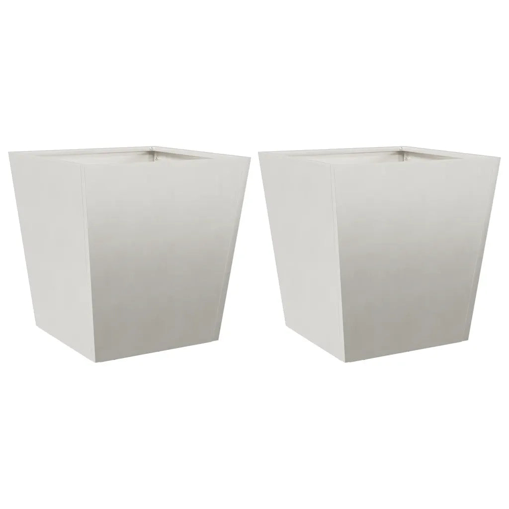 2 pz Fioriere | Cassetta per fiori | Vaso da Giardino 40x40x40 cm in Acciaio Inox