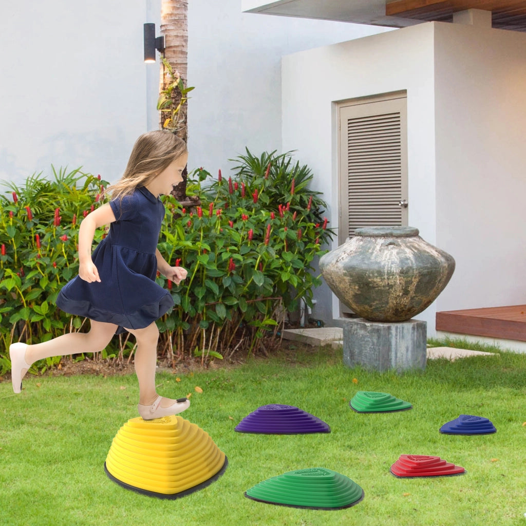 Set di 6 pietre per sentieri ¨C zephmum ¨C multicolore, antiscivolo, per esterno e interno, impilabili
