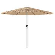 Ombrello | Parasolne Giardino LED e Palo in Acciaio Marrone 388x388x248cm