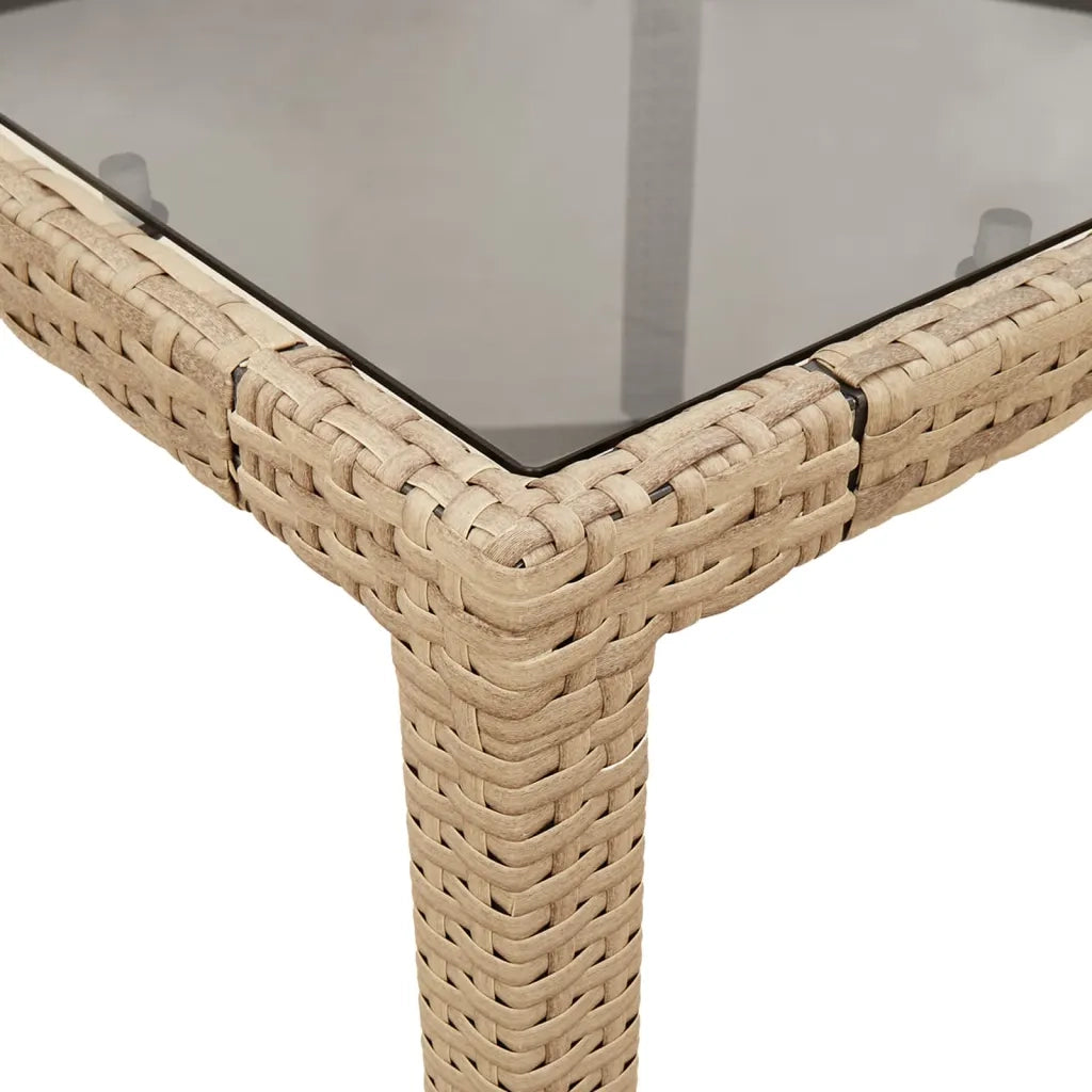 Set da Pranzo da Giardino 11 pz con Cuscini Polyrattan e Vetro