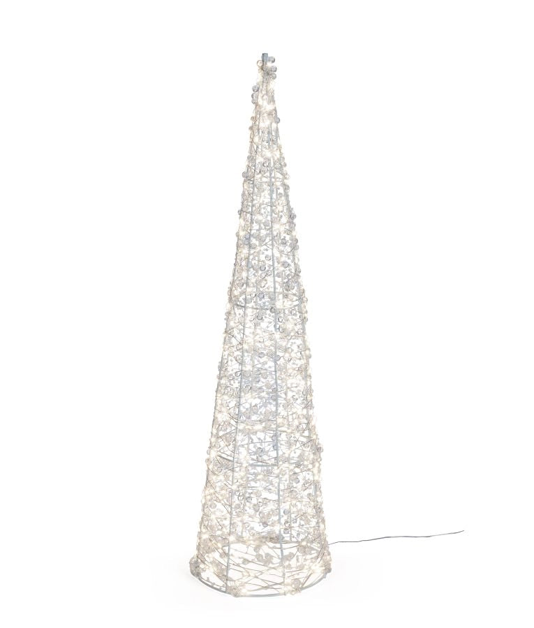 ALBERO LUMINOSO MINIMAL BIANCO 400 MICROLED DECORAZIONE INVERNALE ELLARY H60 BIO