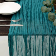 Tavolo da 90x300cm con tovagliato chiffon pieghettato - Tovagliato in stile bohemiano per la decorazione del tavolo - Tovagliato in paglia - Decorazione per la casa - Adatto per feste e partite