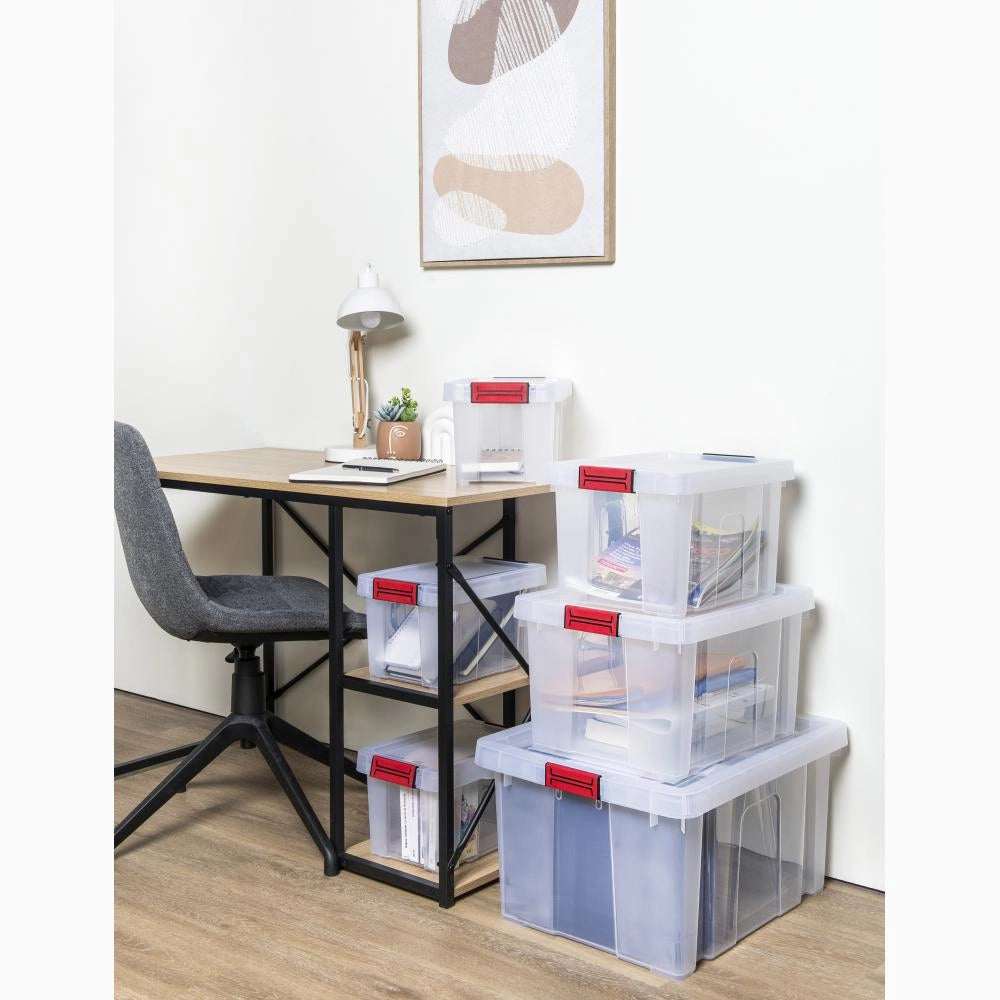 Contenitore Box Multiuso Porta attrezzi Portaoggetti Bricolage Nero 20 Litri