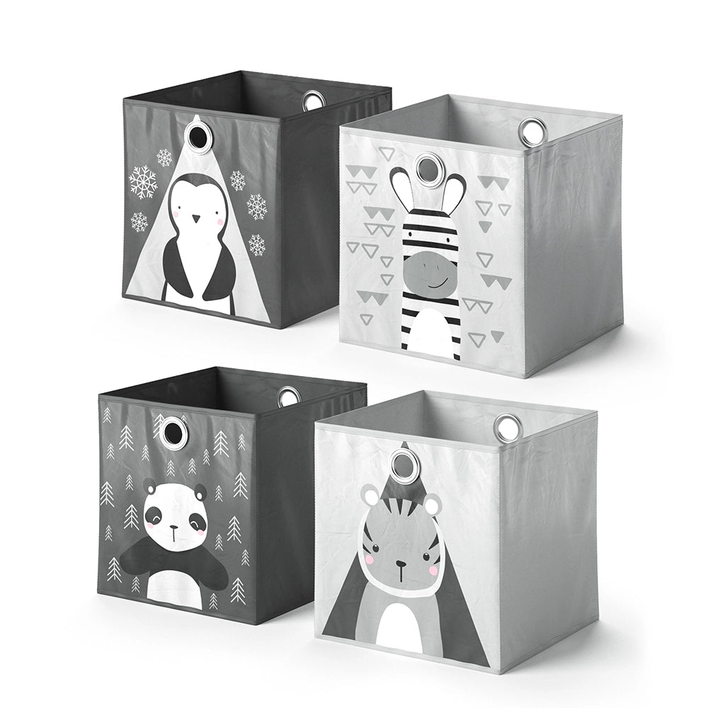 Vicco Scatola pieghevole Grigio scuro 30 x 30 cm Set di 2