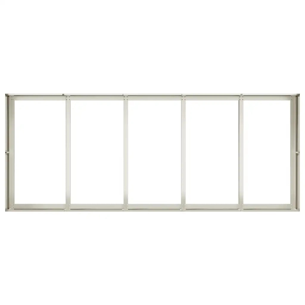 vidaXL Fioriera Bianca 200x80x40 cm in Acciaio