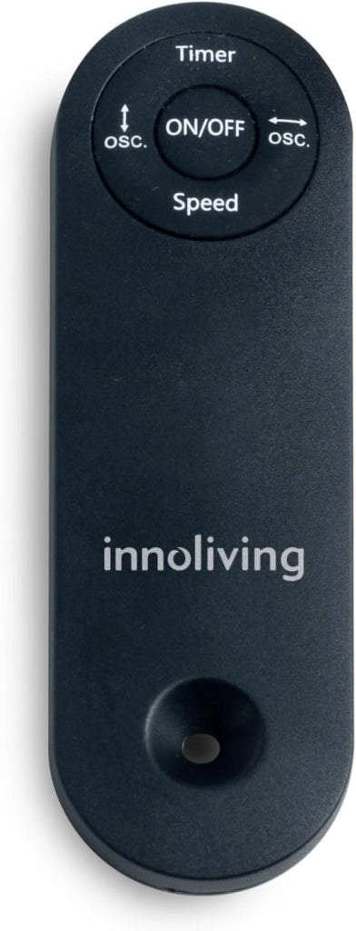 Innoliving Ventilatore a Piantana Digitale High Tech INN-533, Slim Design, Display Touch, Telecomando, Oscillazione 3D, Timer 12h, 3-12 Velocità, 50W, Ventilazione Potente fino a 5m