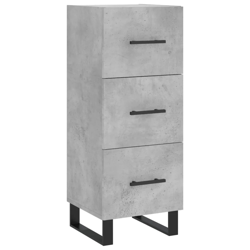 Credenza-Buffet-Armadio da cucina Grigio Cemento 34,5x34x180 cm in Legno Multistrato 793866