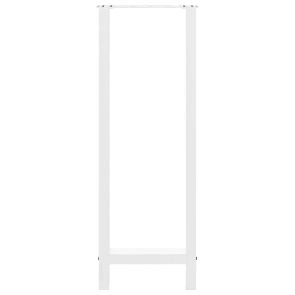 Set di 2 gambe per tavolo da bar dal design moderno 40 x 110 cm con piedini regolabili in acciaio bianco 02_0057589