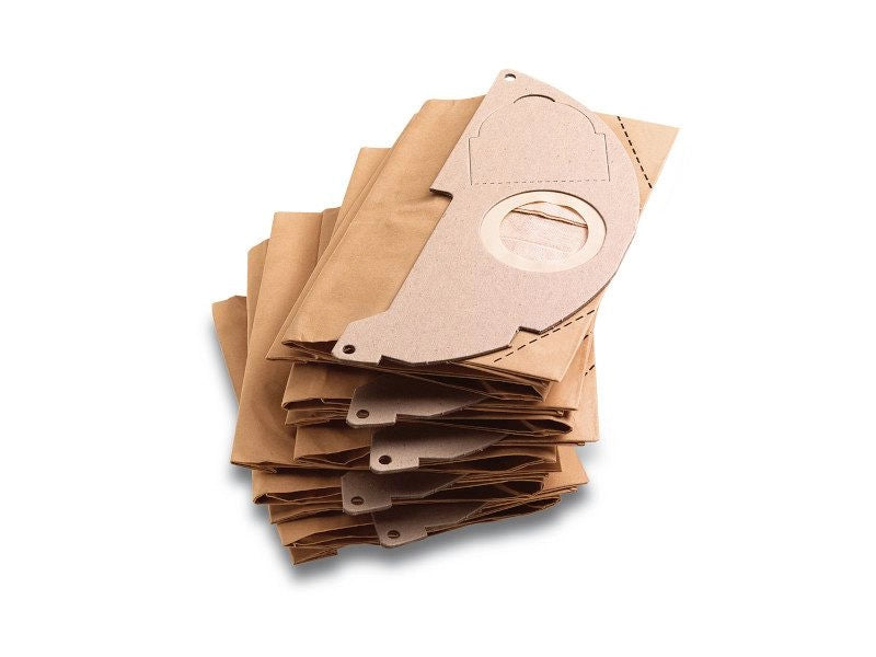 Sacchetti filtro in carta a doppio strato 5 Pezzi per WD2 e MV2 Karcher