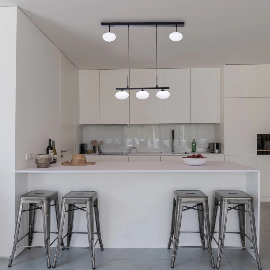 Lampadario Rabalux Calista nero metallo 5 luci G9 89cm