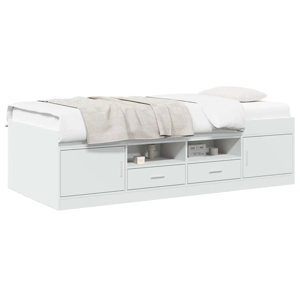 Telaio del letto con storage con cassetto Bianco 80 x 200 cm 3429493