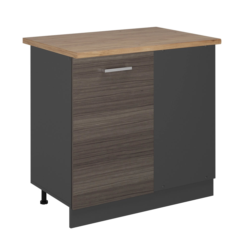 Vicco Mobile ad angolo cucina Grigio nobile 86 cm , PL Rovere