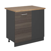 Vicco Mobile ad angolo cucina Grigio nobile 86 cm , PL Rovere