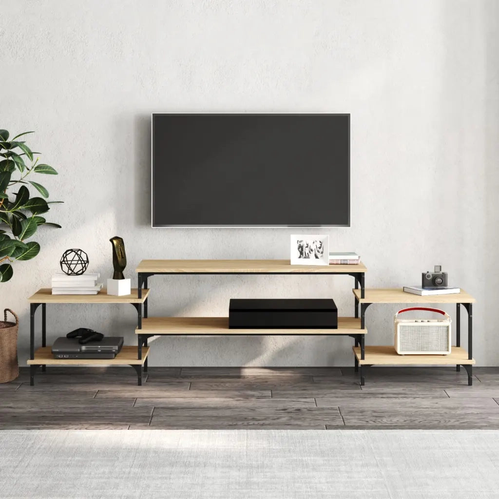 Mobile Porta TV Rovere Sonoma 197x35x52 cm in Legno Multistratocod mxl 127031