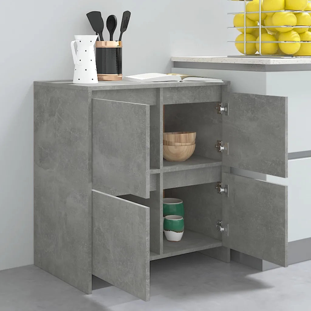 Credenza Grigio Cemento 70x41x75 cm in Truciolato cod mxl 11960