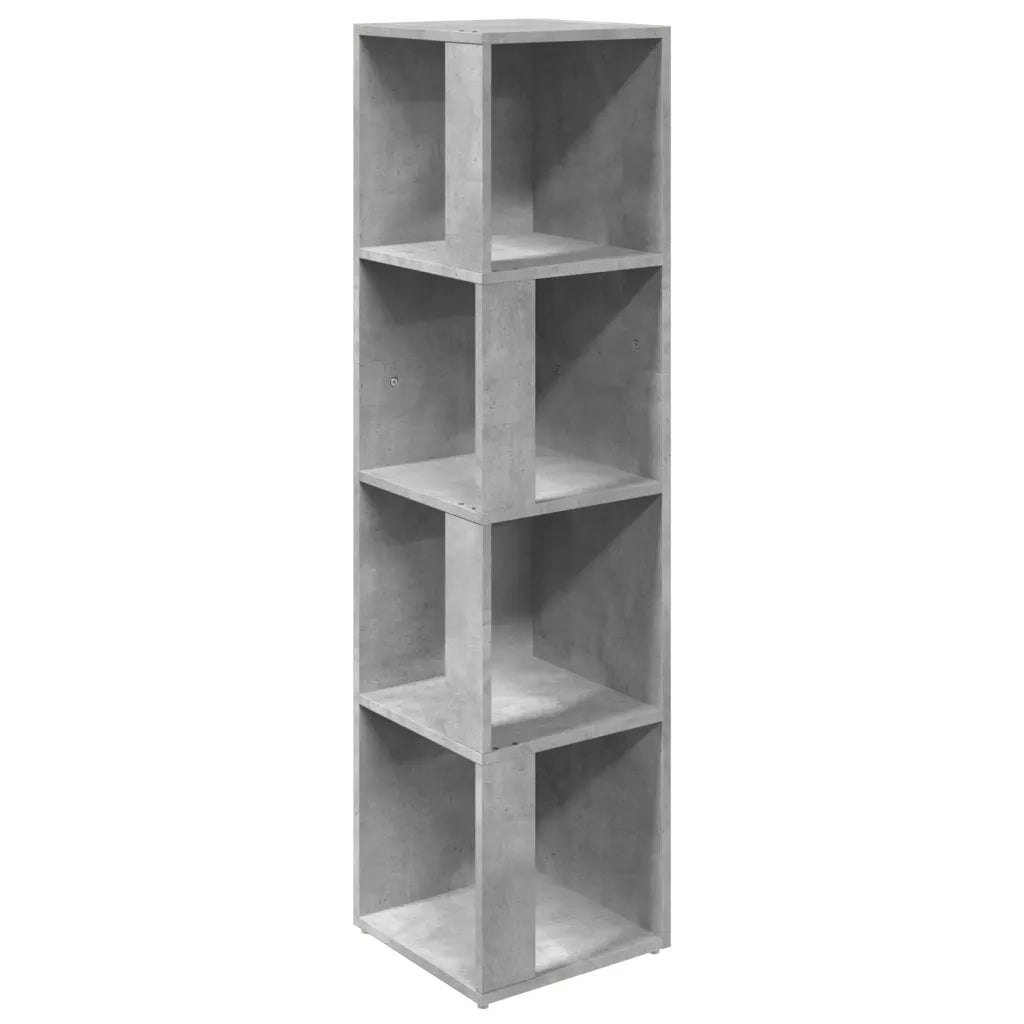 Mobile angolare contenitore moderno 33 x 33 x 132 cm elegante finitura in legno composito grigio cemento 02_0047975