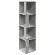 Mobile angolare contenitore moderno 33 x 33 x 132 cm elegante finitura in legno composito grigio cemento 02_0047975