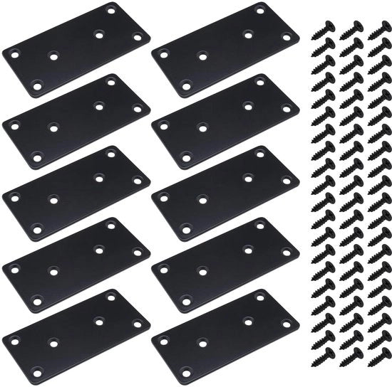Beugel di fissaggio 10x - Supporti piani - Acciaio inossidabile - Riparazioni di mobili - Sostenibile - Dimensioni 100x49x2 mm - Beugel angolare