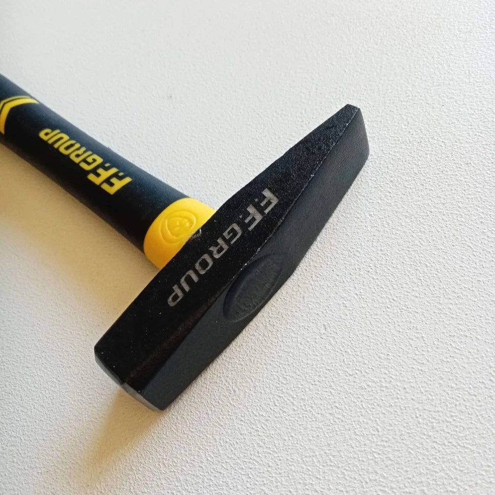 Ff group martello da 200gr per fabbro e meccanico manico fibra di vetro