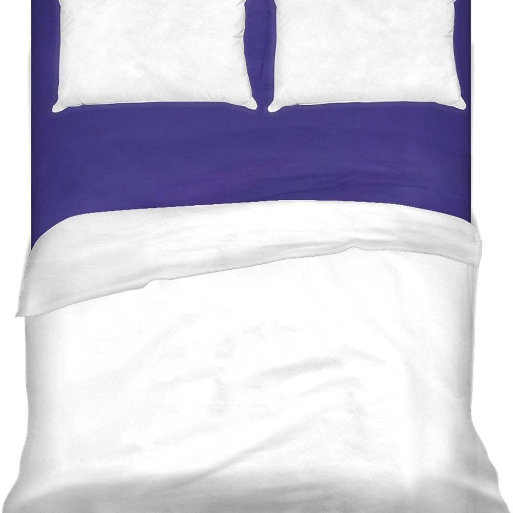 Lenzuolo letto sotto con angoli 100% puro cotone Made in Italy tinta unita Prugna - 1 Piazza e mezza