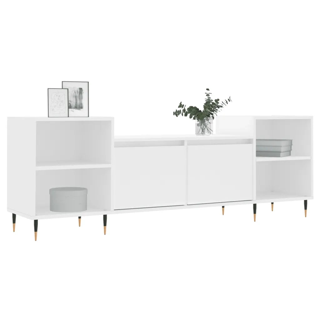 Mobile Porta TV Bianco 160x35x55 cm in Legno Multistrato 831332