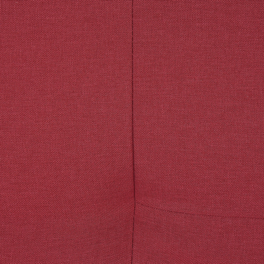 Divano Rosso Rivestimento In Tessuto Gambe In Legno Chiaro 3 Posti Stile Scandinavo