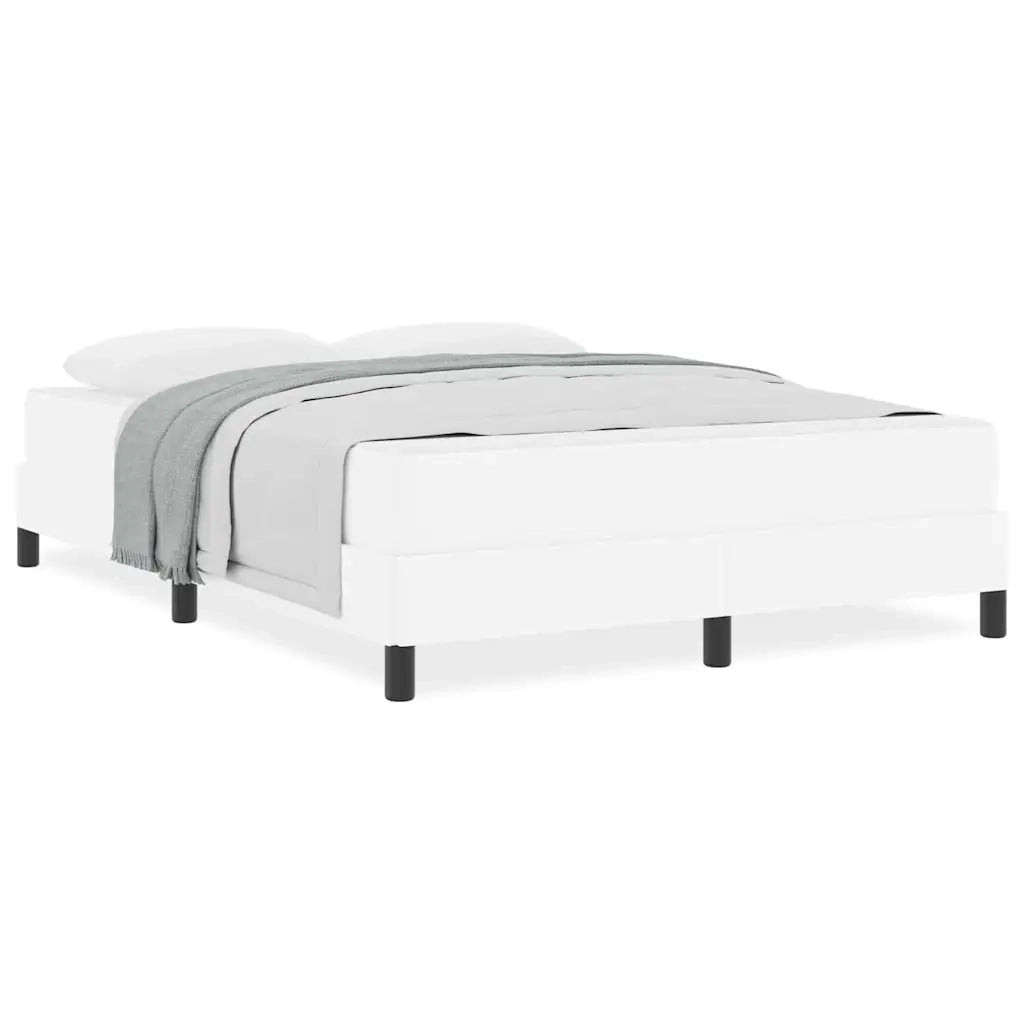 vidaXL Letto con materasso Bianco Puro 140 x 190 cm Pelle sintetica