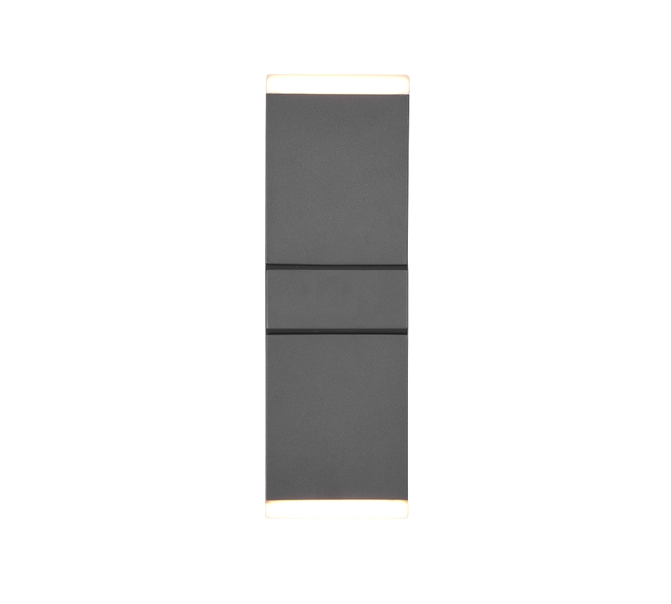 Applique da esterno LED 2 luci, alluminio, antracite, 9x28x10,6 cm, Avon