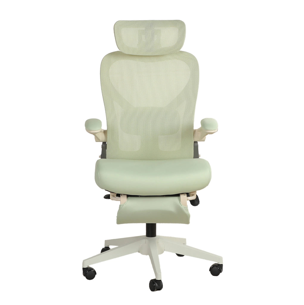 Sedia da Ufficio in Schiuma con Schienale Pieghevole e Supporto Lombare; Verde; per Studio e Lavoro
