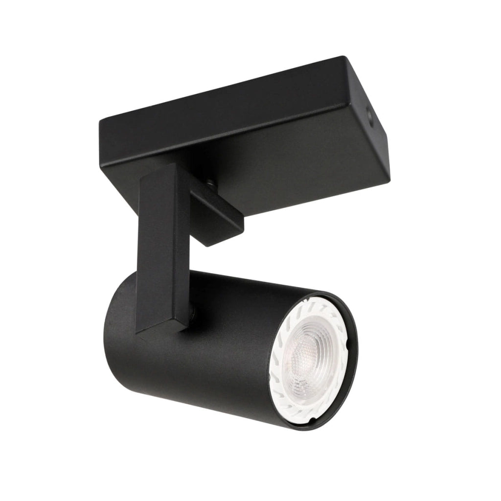 Spot parete/soffitto Italux Mola nero GU10 orientabile