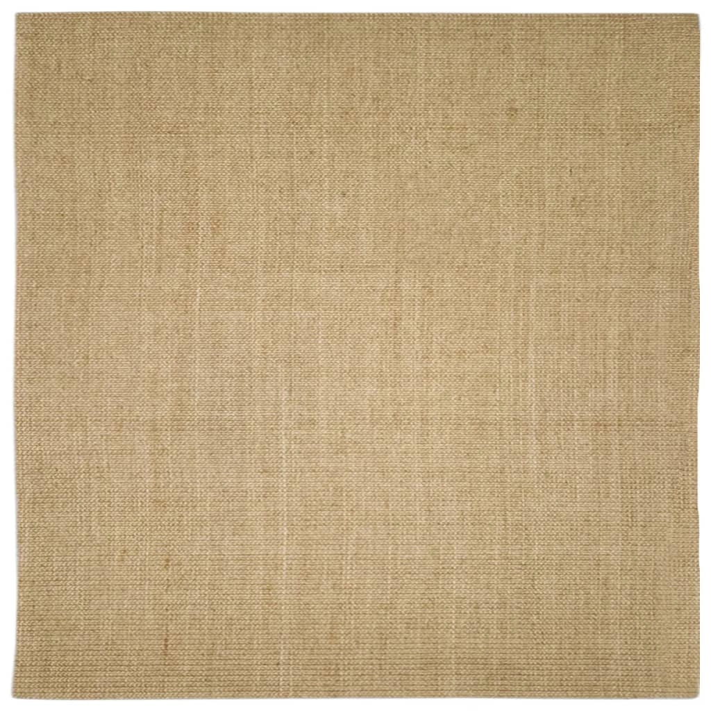 Tappetino tiragraffi in sisal per gatti 100 x 100 cm marrone chiaro 02_0045535