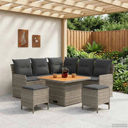 Set di Mobili 6 pz Grigio e Grigio Scuro Rattan in PE 3422183