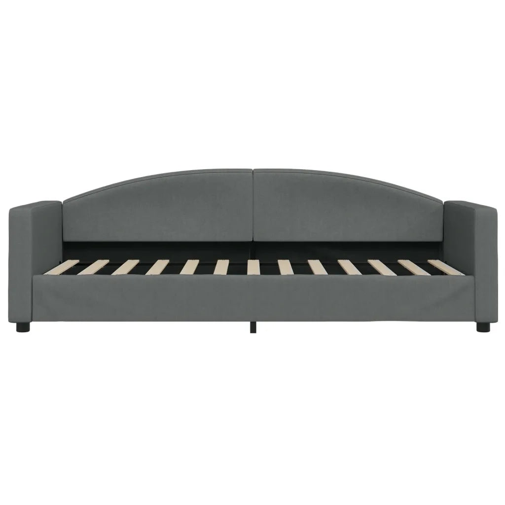 Letto da Giorno Grigio Scuro 80x200 cm in Tessuto
