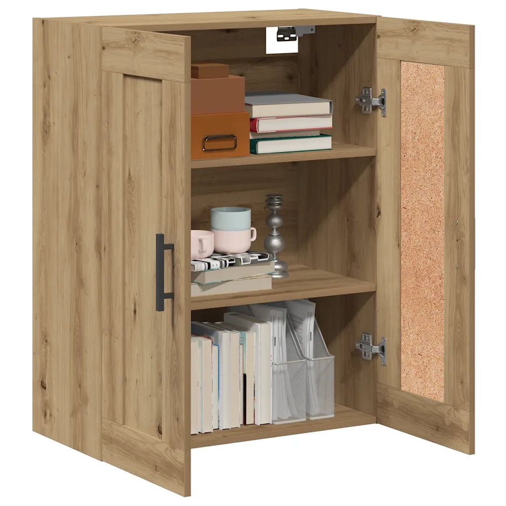 Mobile a Parete Rovere Artigianale 69,5x34x90 cm in Truciolato