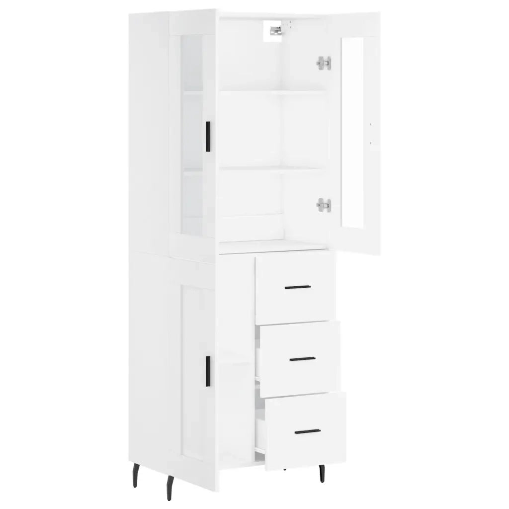 Credenza Bianca 69,5x34x180 cm in Legno Multistrato 3198673