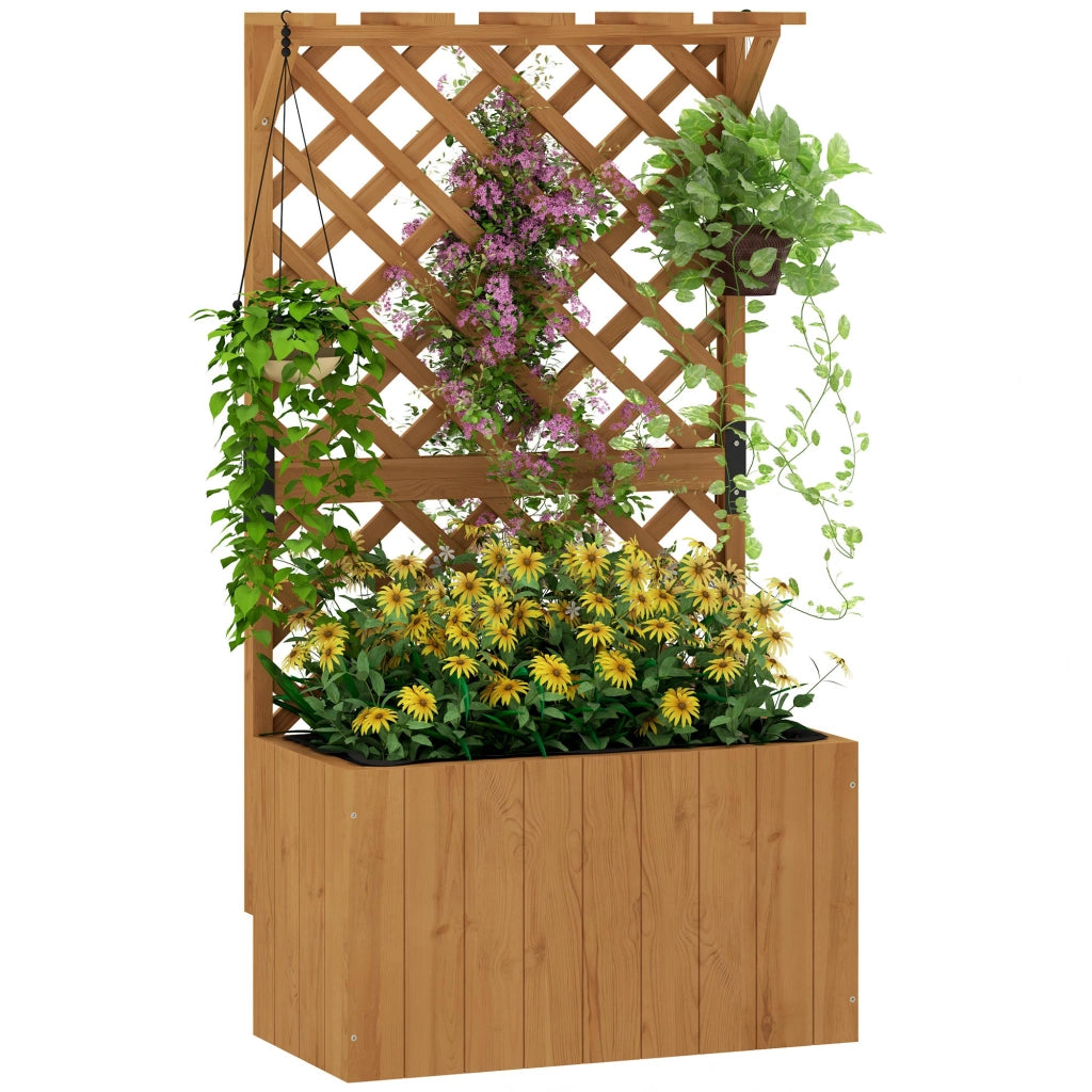 Letto Rialzato con Traliccio e Pergola ¨C Zephmum ¨C Legno 64x33x122 cm