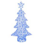 Albero di Natale con 160 LED-Luci decorative natalizie Blu 150 cm Acrilico 656547