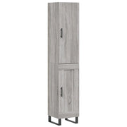 Credenza | Madia | Buffet da pranzo | Armadio da pranzo Grigio Sonoma 34,5x34x180 cm in Legno Multistrato