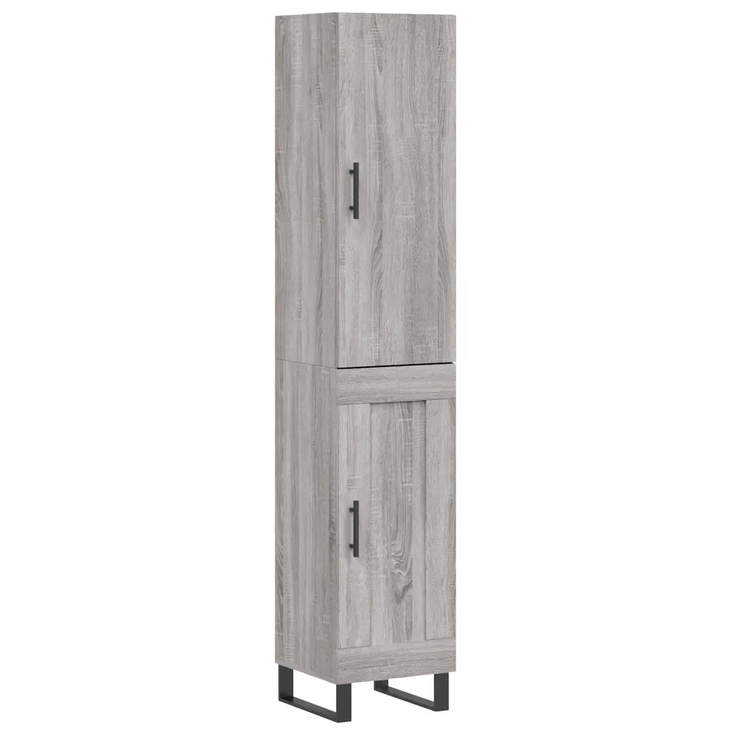 Credenza | Madia | Buffet da pranzo | Armadio da pranzo Grigio Sonoma 34,5x34x180 cm in Legno Multistrato