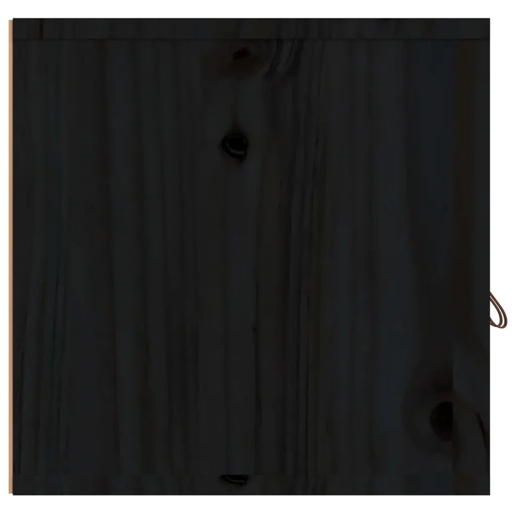 Pensile Nero 80x30x30 cm in Legno Massello di Pino CFW5386613